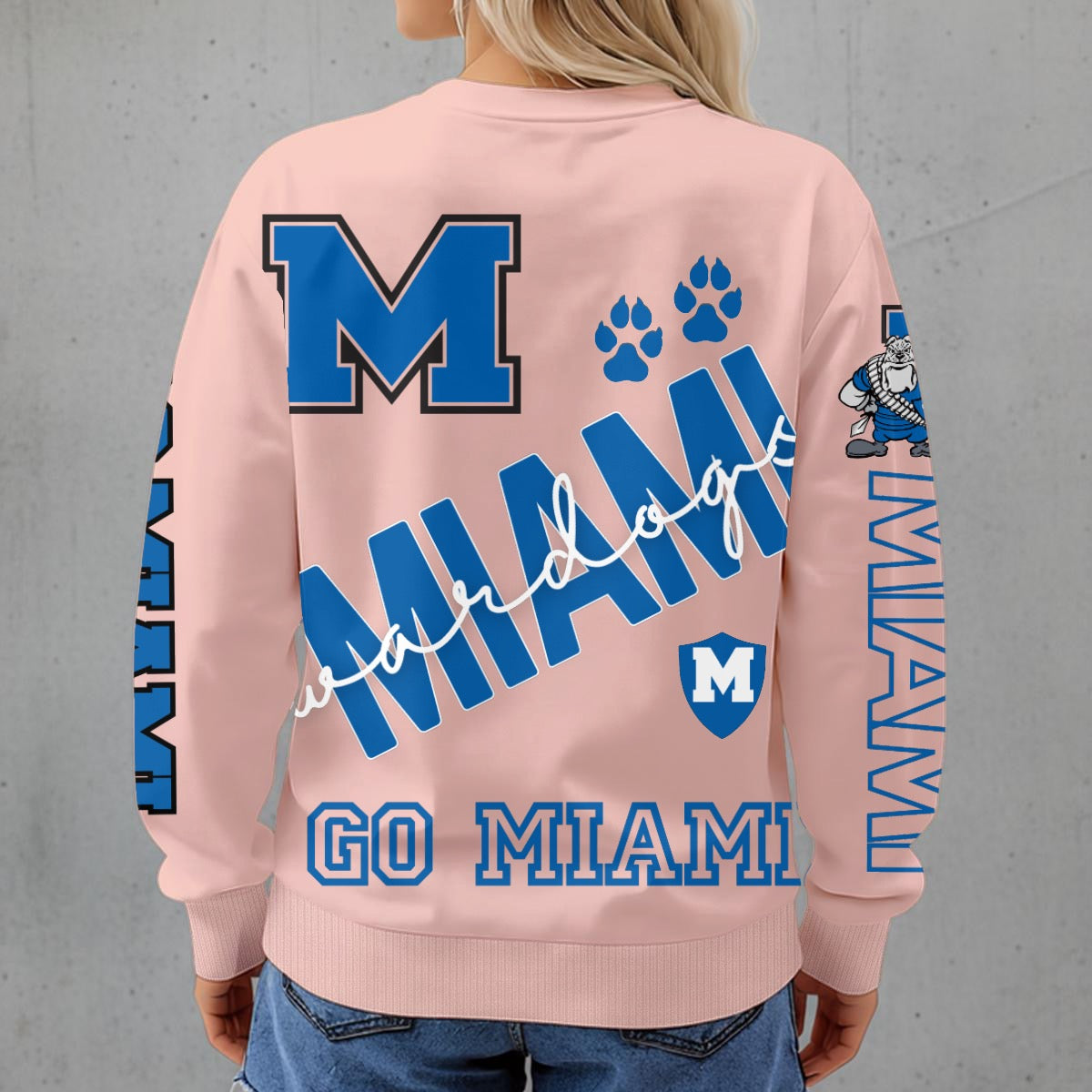 Go Miami ~ SweetPea & Sage Collective Exclusive Design ~ Women's Fleece Crew Neck Sweatshirt|DTF