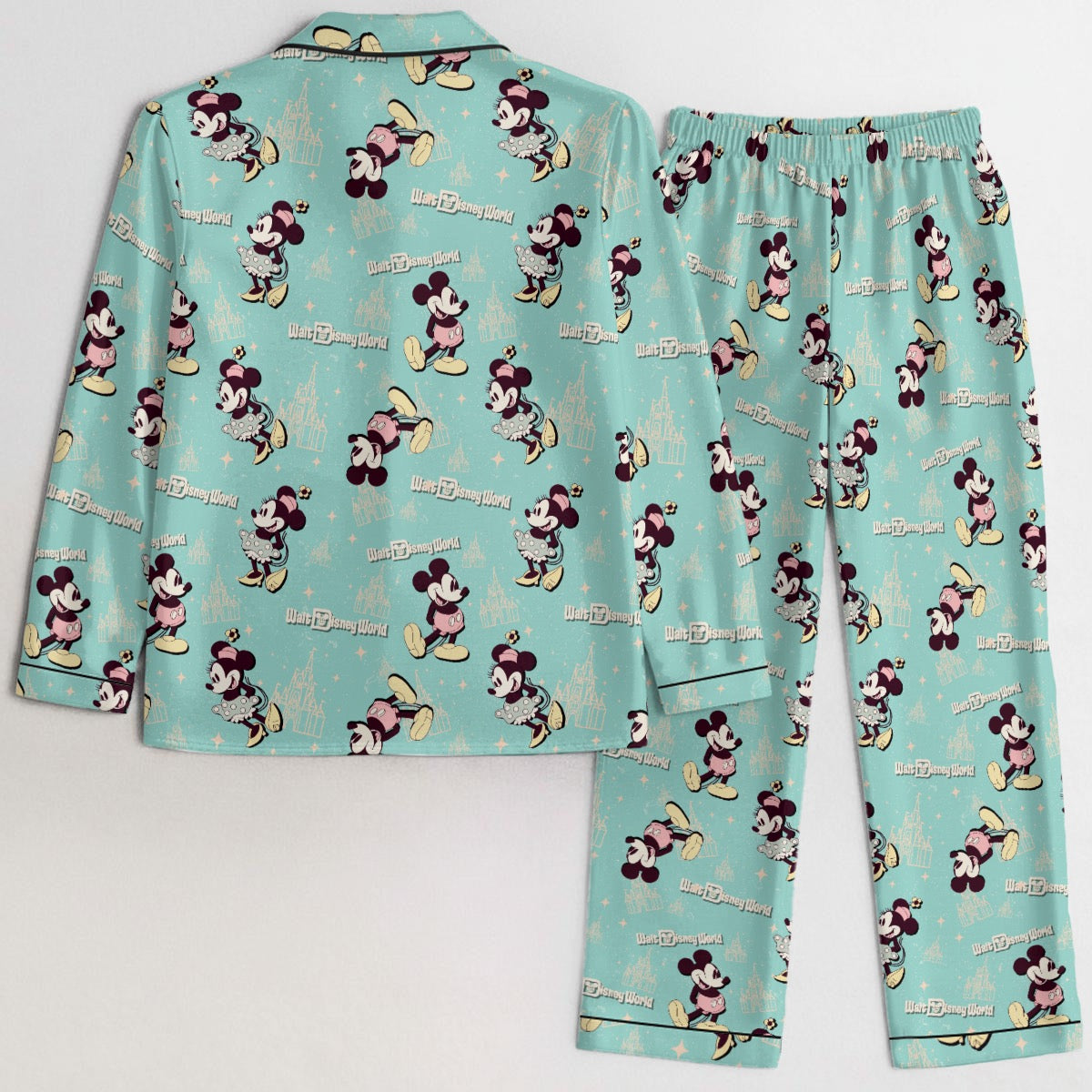Turquoise Mouse exclusive design Silk Like Adult’s Pajama Set
