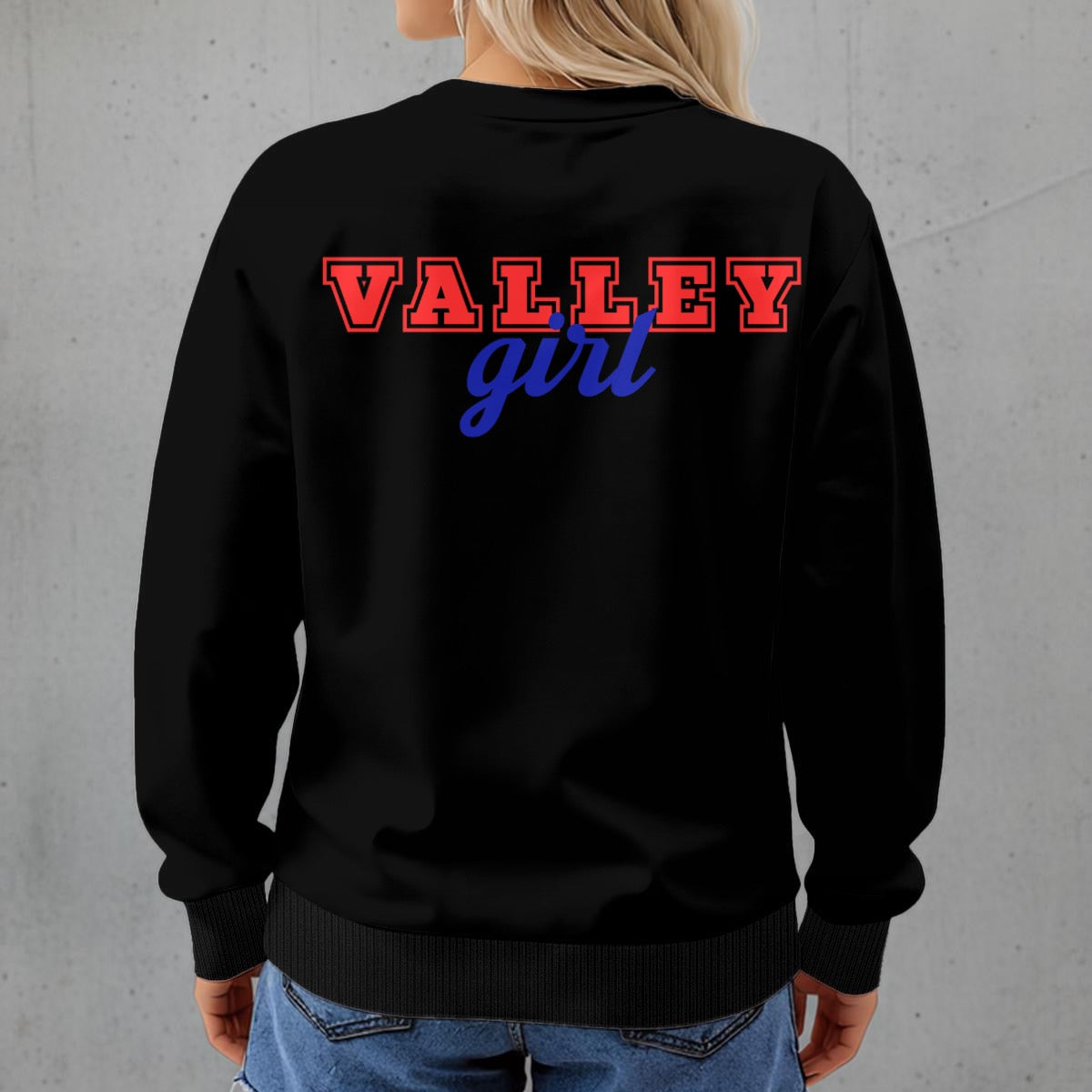 Seneca Indians Valley Girl ~ SweetPea & Sage Collective Excl Women's Fleece Crew Neck Sweatshirt|DTF