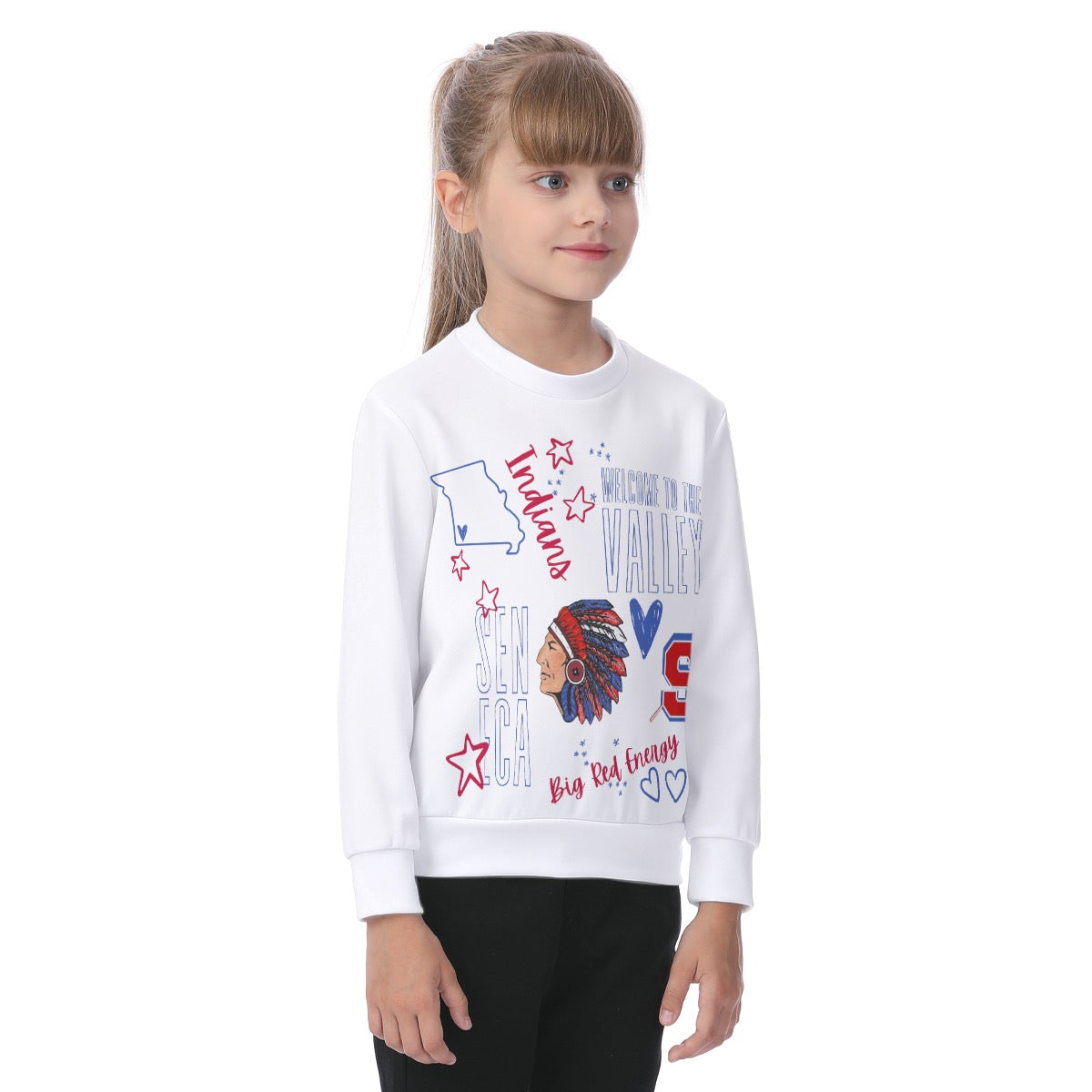 Seneca Doodles ~ SweetPea & Sage Collective Exclusive Design ~ All-Over Print Kid's Sweatshirt