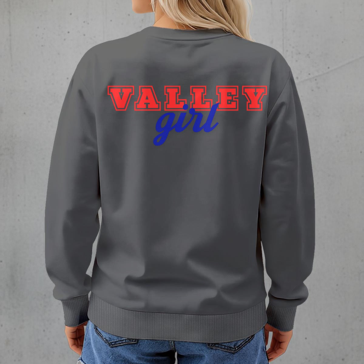 Seneca Indians Valley Girl ~ SweetPea & Sage Collective Excl Women's Fleece Crew Neck Sweatshirt|DTF