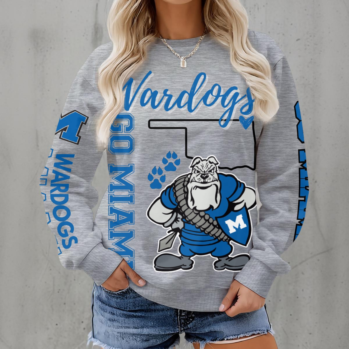 Go Miami ~ SweetPea & Sage Collective Exclusive Design ~ Women's Fleece Crew Neck Sweatshirt|DTF