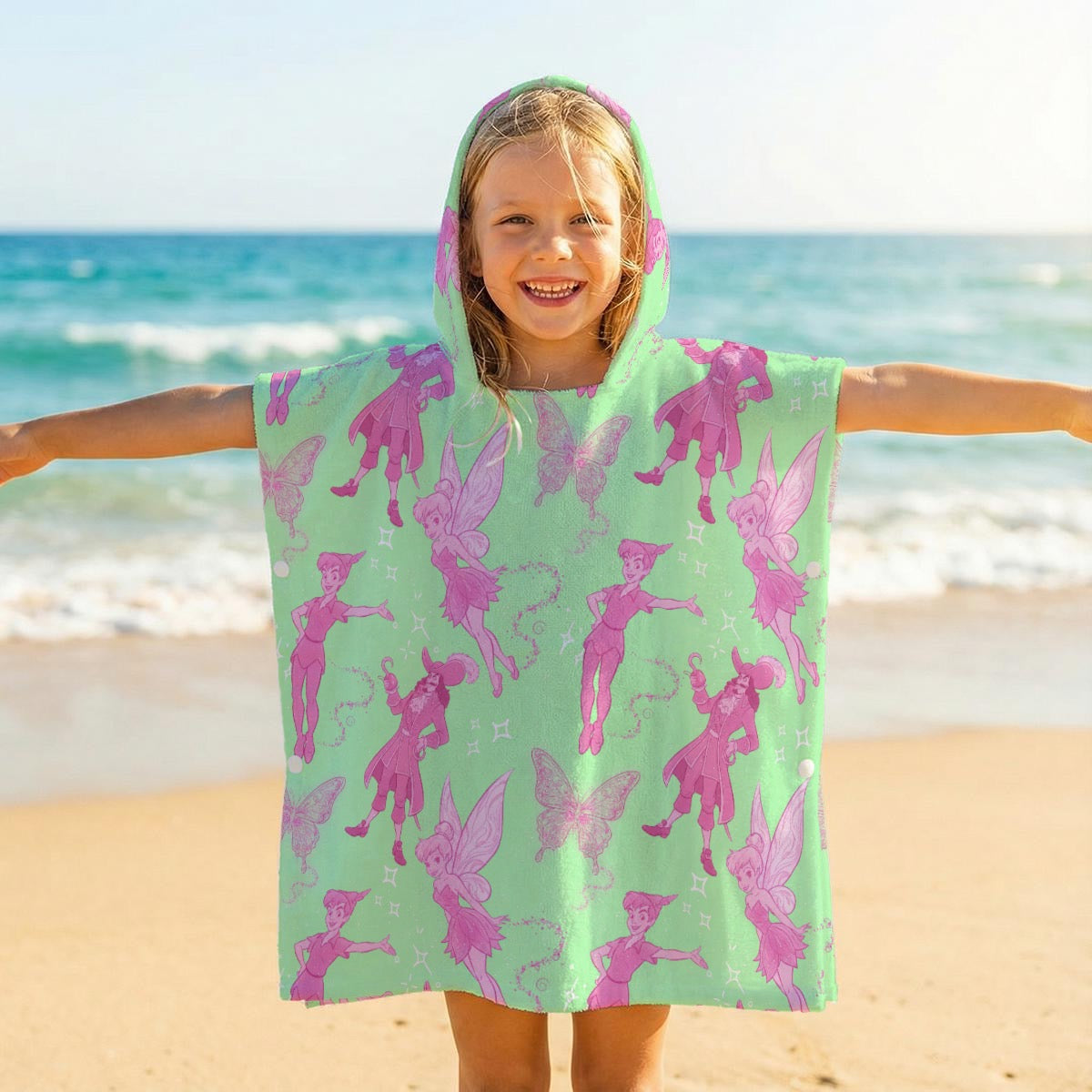 Fairy exclusive design Terry Cloth Polyester Kid’s Hooded Towel Poncho