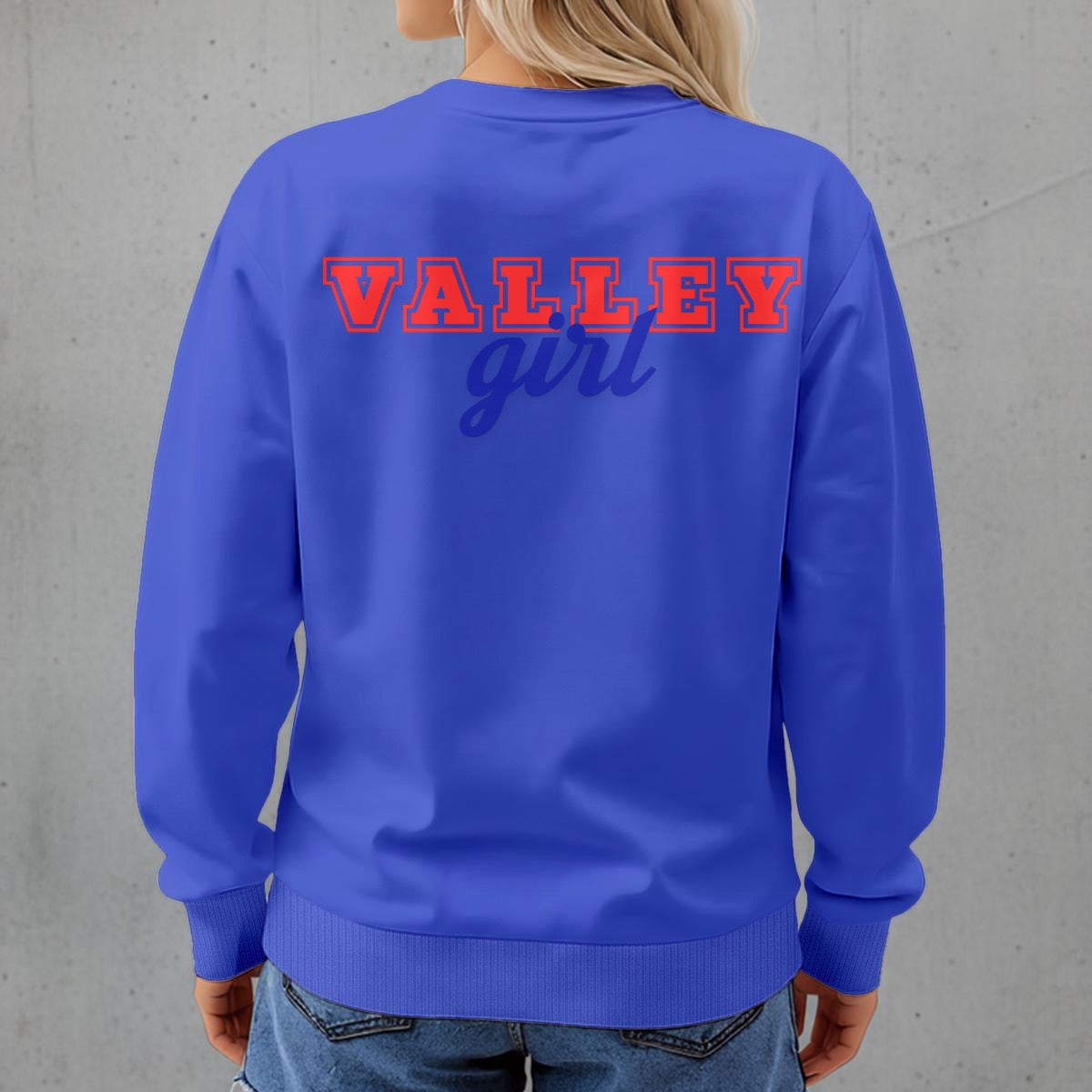 Seneca Indians Valley Girl ~ SweetPea & Sage Collective Excl Women's Fleece Crew Neck Sweatshirt|DTF