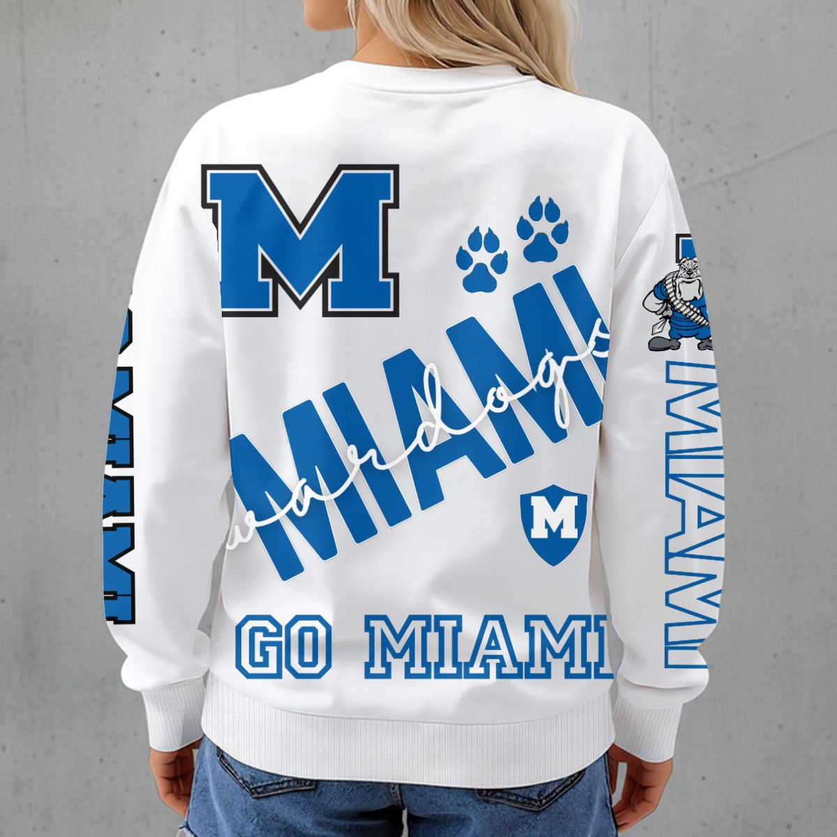 Go Miami ~ SweetPea & Sage Collective Exclusive Design ~ Women's Fleece Crew Neck Sweatshirt|DTF