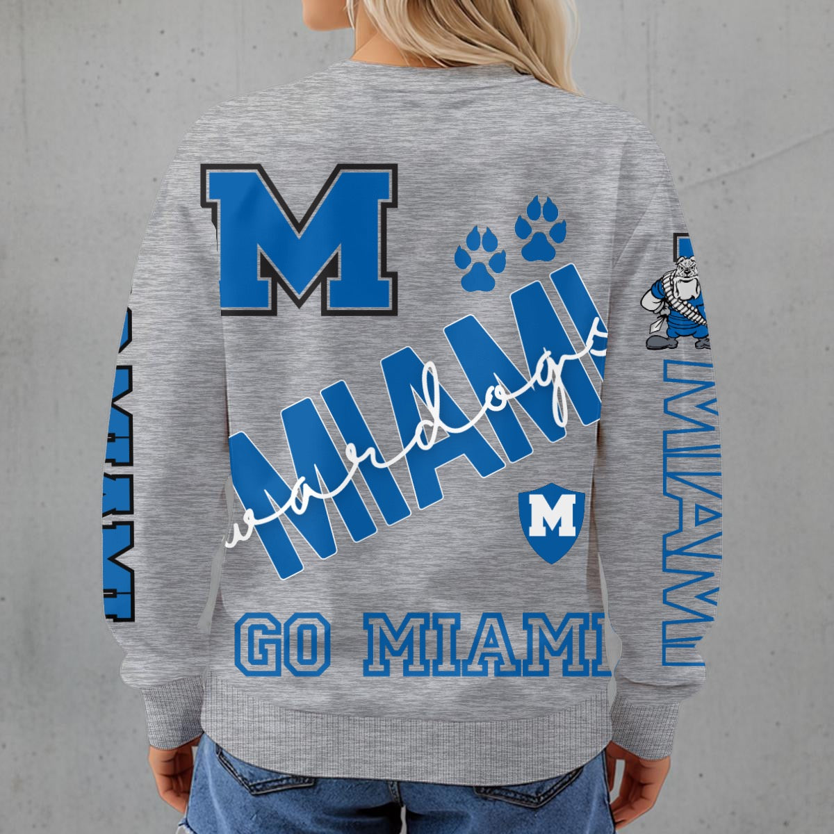 Go Miami ~ SweetPea & Sage Collective Exclusive Design ~ Women's Fleece Crew Neck Sweatshirt|DTF