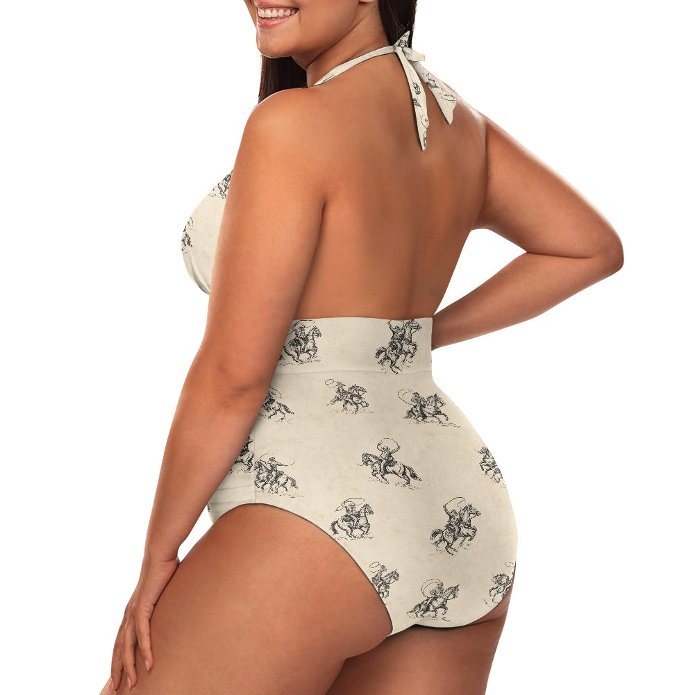 All-Over Print Women's High Cut One-piece Swimsuit