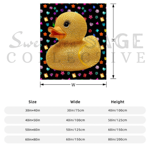 Good Luck Cheer Duck Rhinestones~SweetPea & Sage Collective Exclusive~Blanket