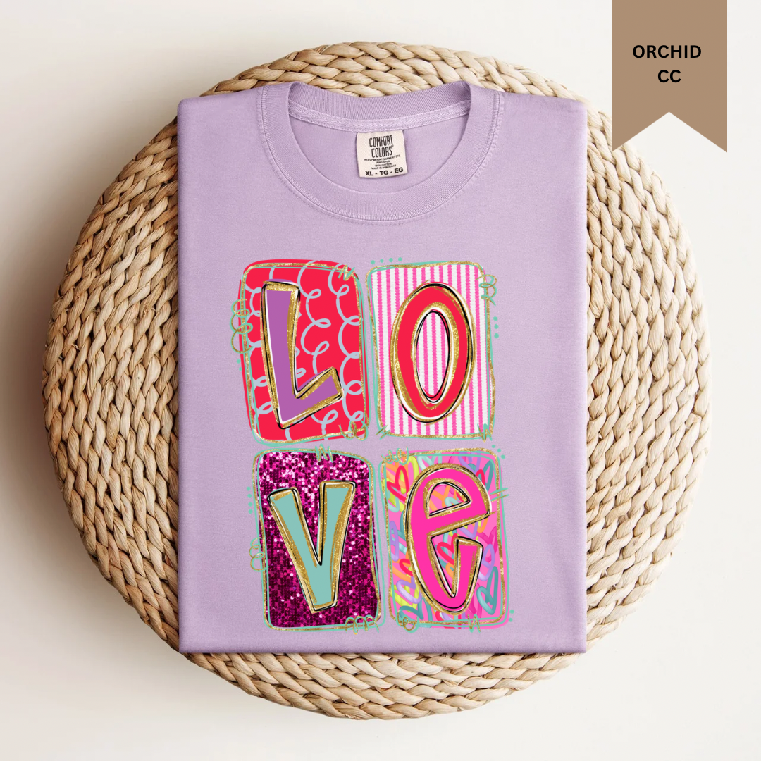 Patchwork Love Tee.