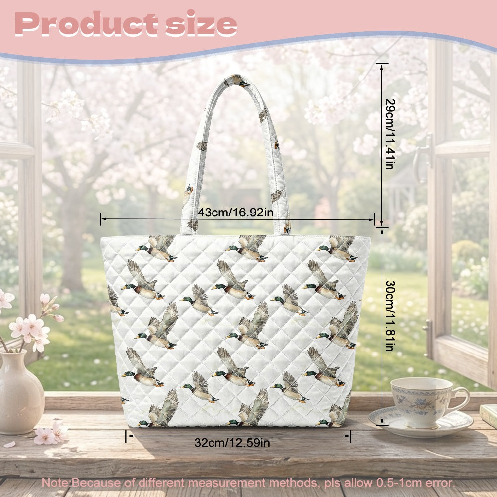 Quilted Shoulder Tote Bag