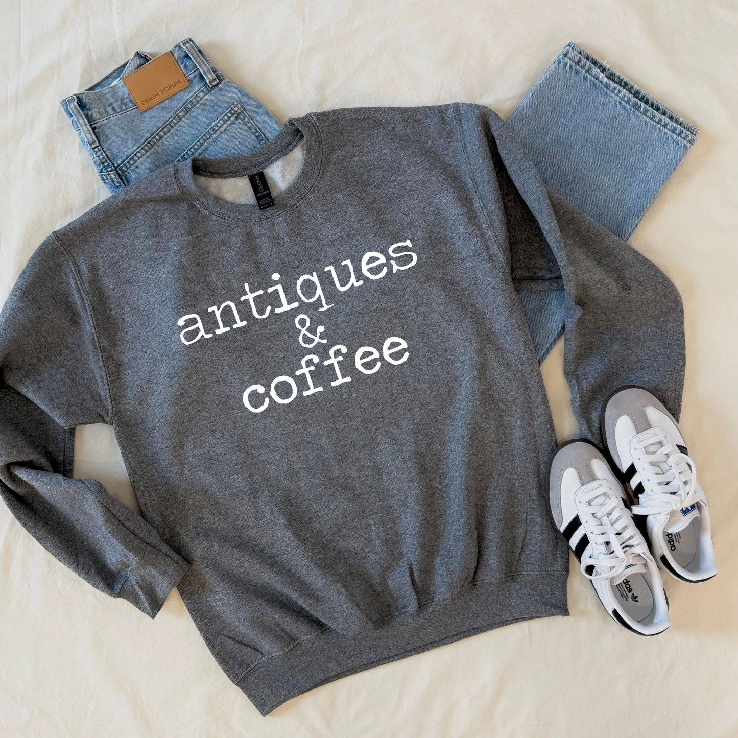 Antiques & Coffee Sweatshirt | Vintage Lover Gift