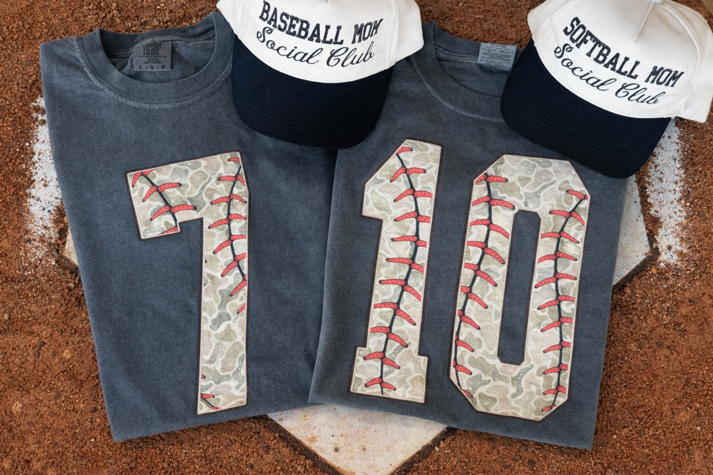 Custom Camo Stitches Numbers Tee
