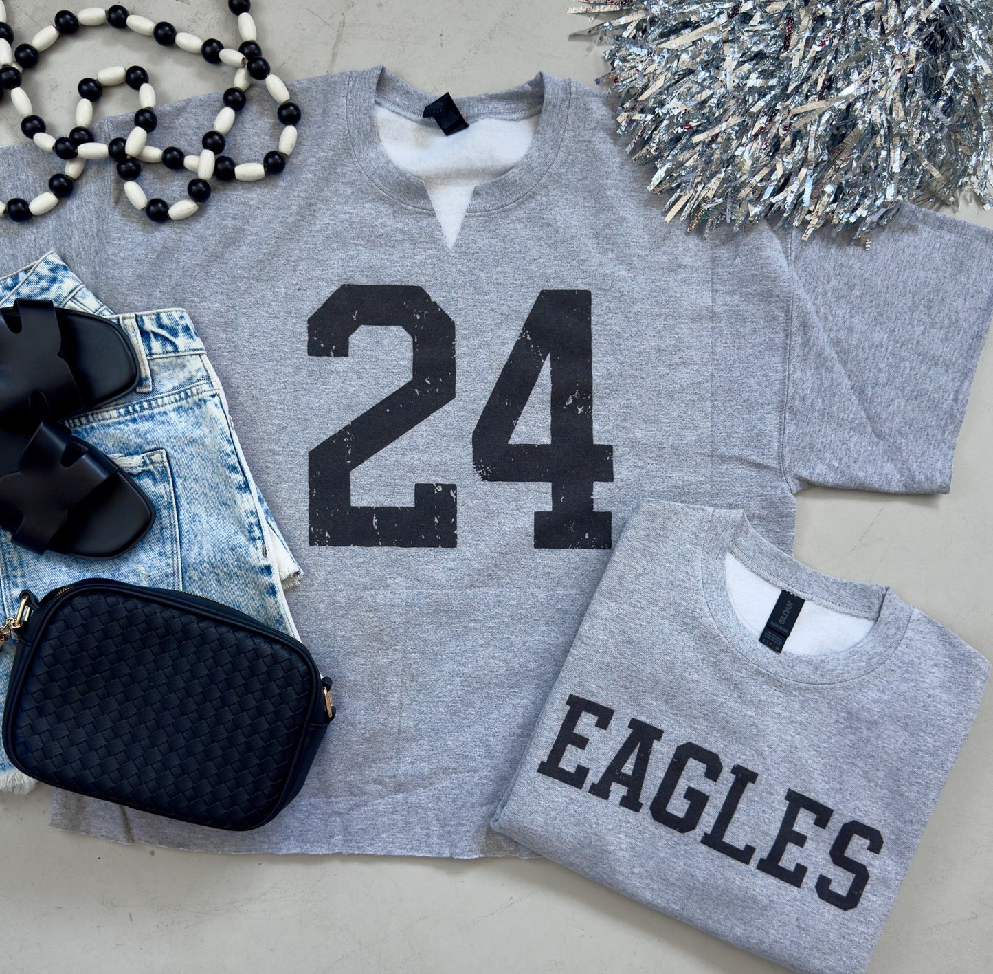 Cut Cut Sweatshirt Short Sleeve Tee