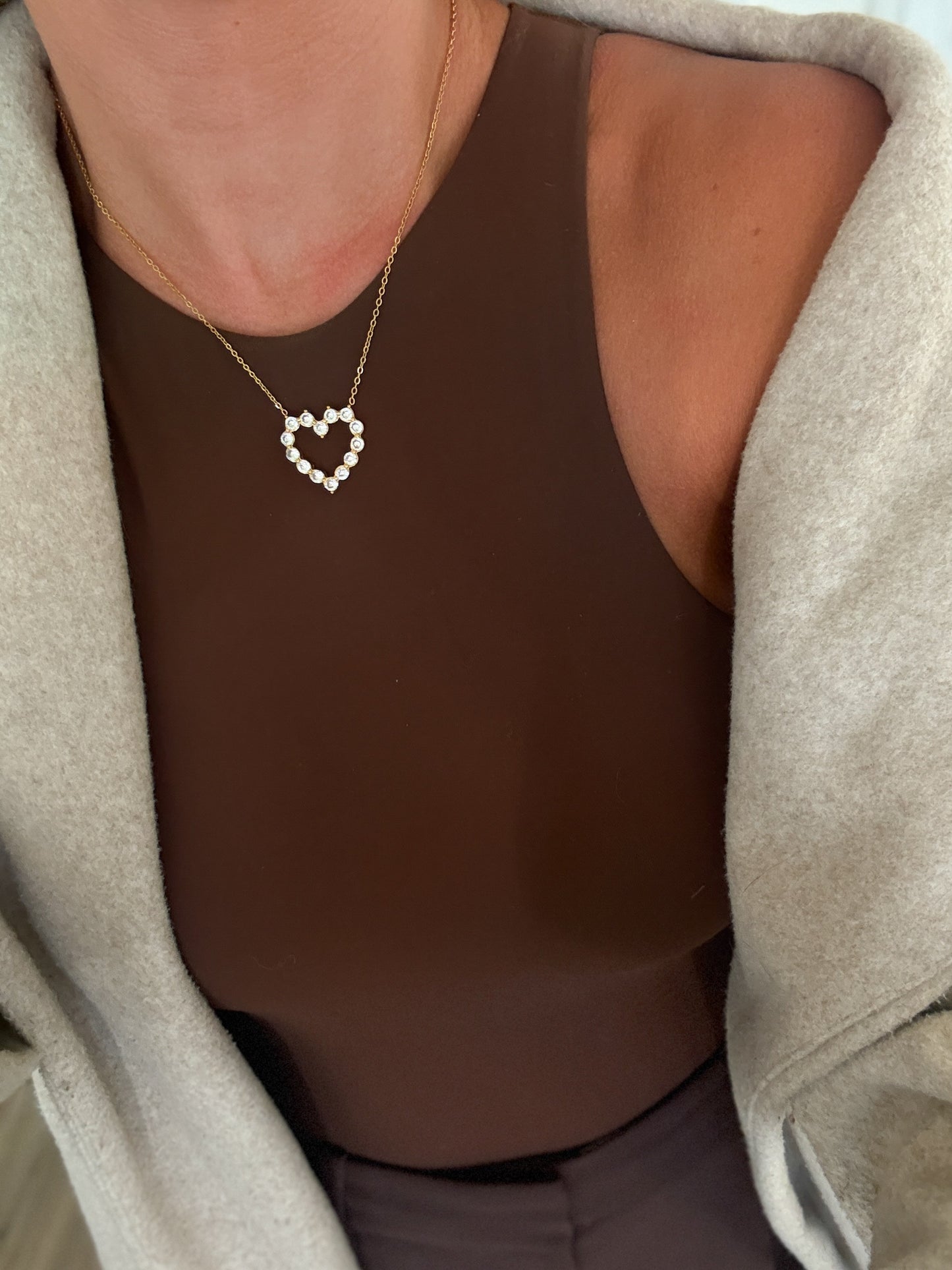 DIAMOND HEART NECKLACE