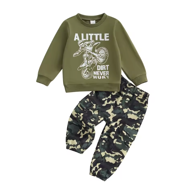 A Little Dirt Never Hurt Dirtbike Camo Lounge Set