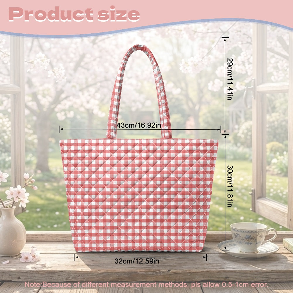 Quilted Shoulder Tote Bag