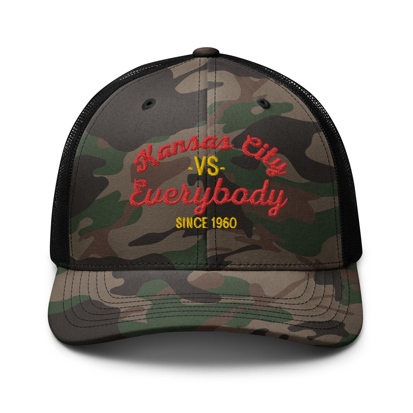 KC vs Everybody *SweetPea & Sage Collective Exclusive Design* Camouflage trucker hat
