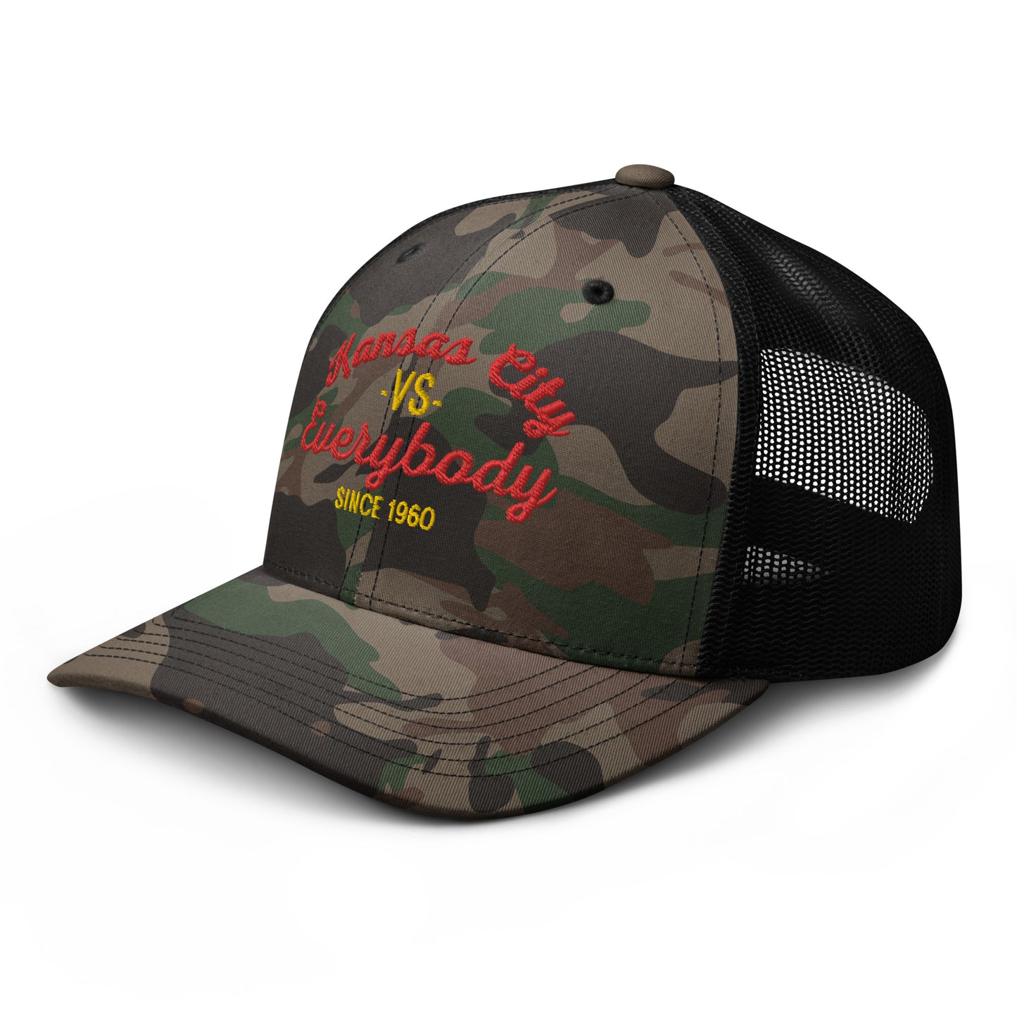 KC vs Everybody *SweetPea & Sage Collective Exclusive Design* Camouflage trucker hat