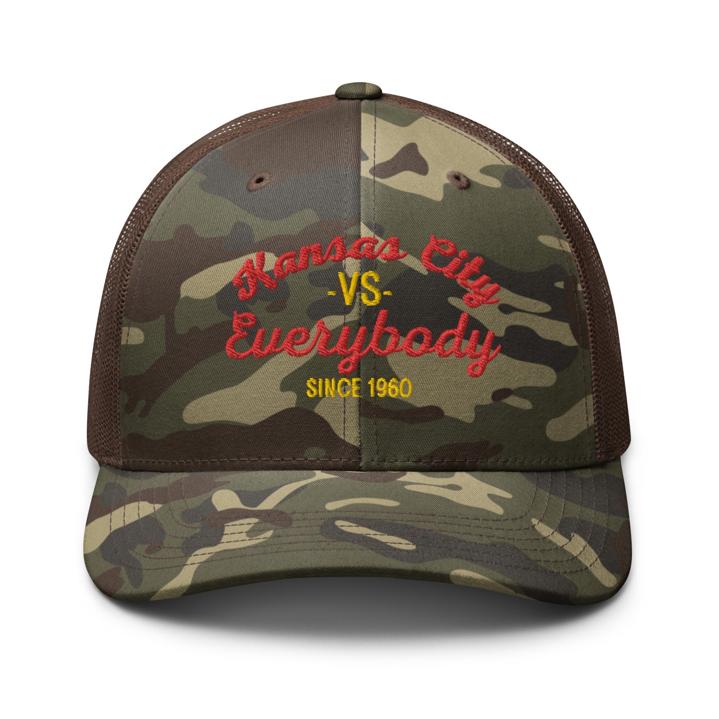 KC vs Everybody *SweetPea & Sage Collective Exclusive Design* Camouflage trucker hat