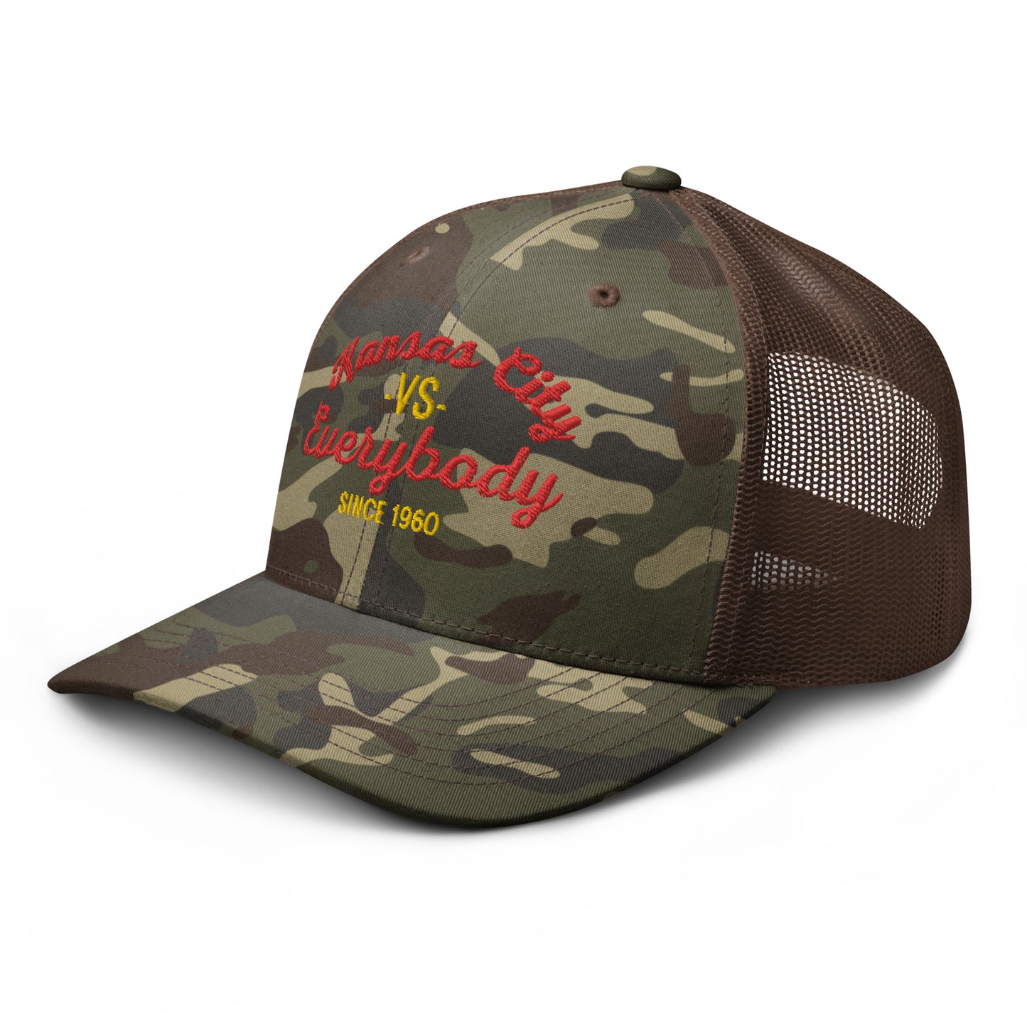 KC vs Everybody *SweetPea & Sage Collective Exclusive Design* Camouflage trucker hat