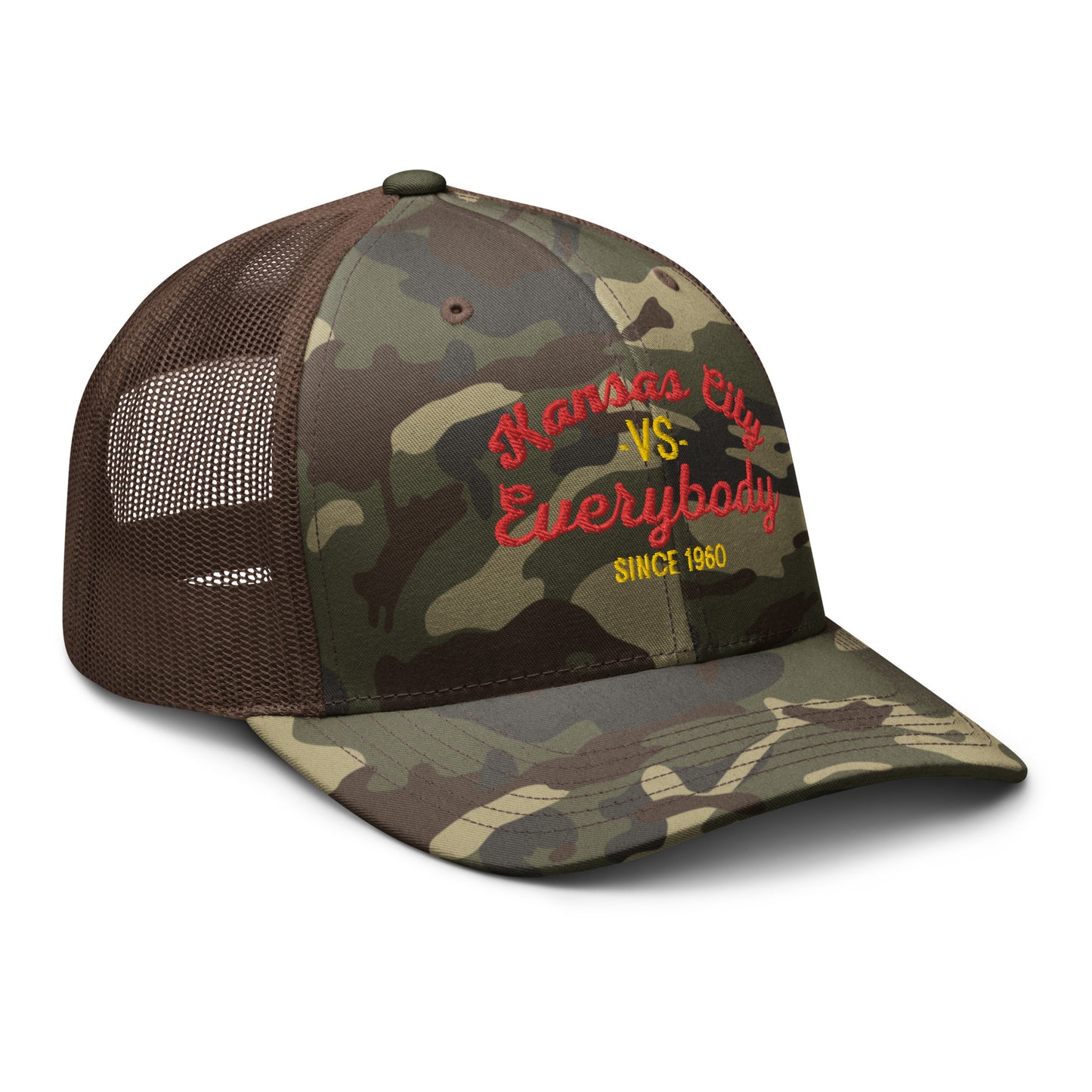 KC vs Everybody *SweetPea & Sage Collective Exclusive Design* Camouflage trucker hat