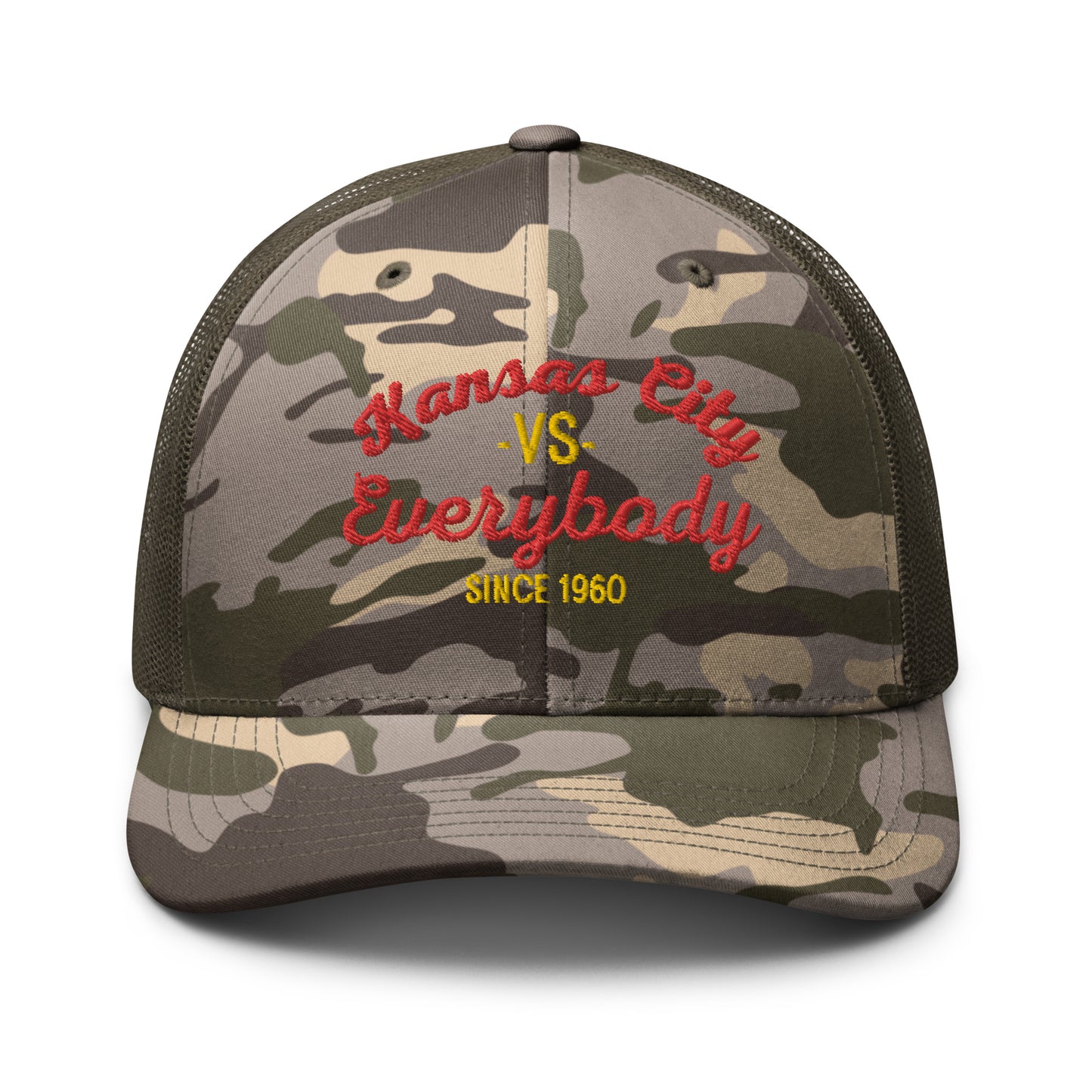KC vs Everybody *SweetPea & Sage Collective Exclusive Design* Camouflage trucker hat