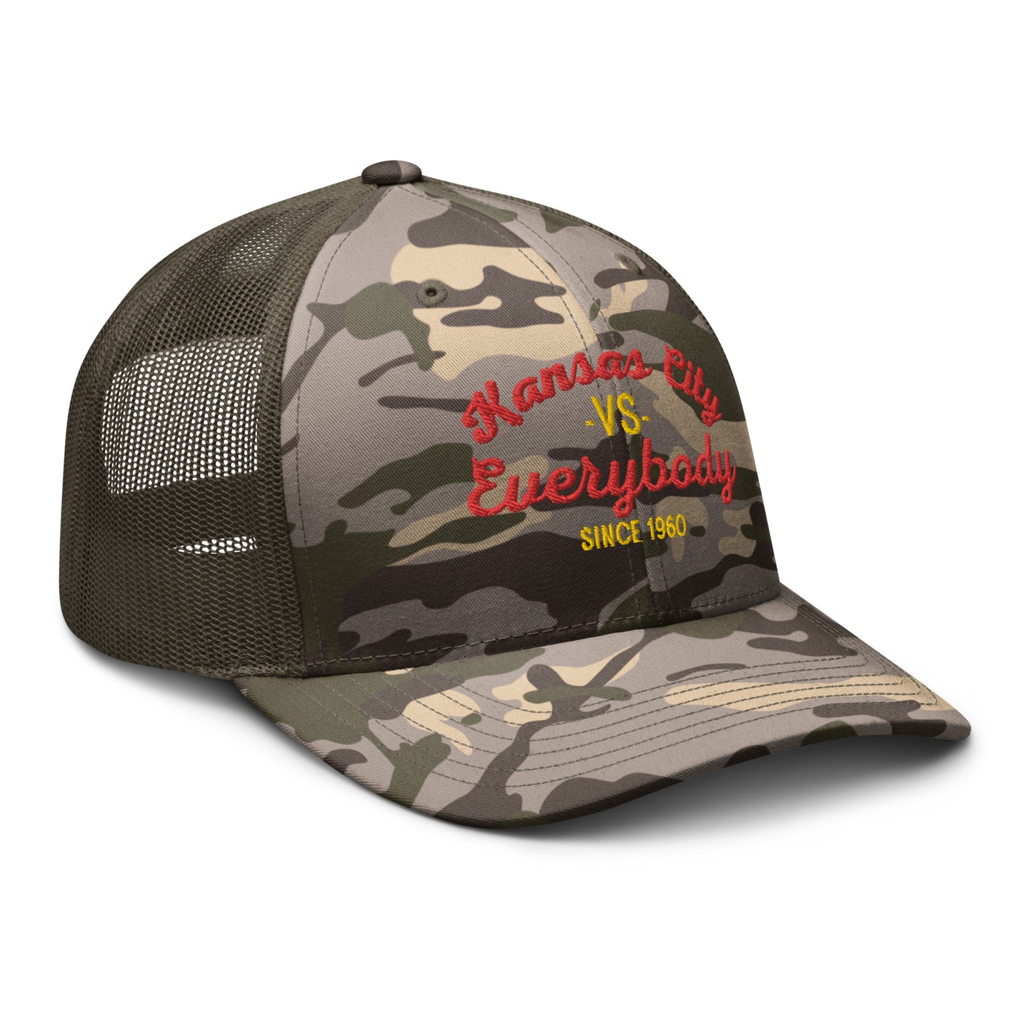 KC vs Everybody *SweetPea & Sage Collective Exclusive Design* Camouflage trucker hat