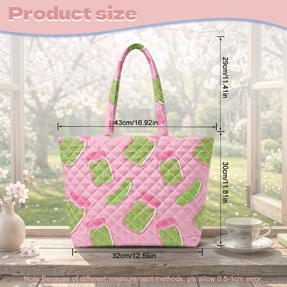 Quilted Shoulder Tote Bag