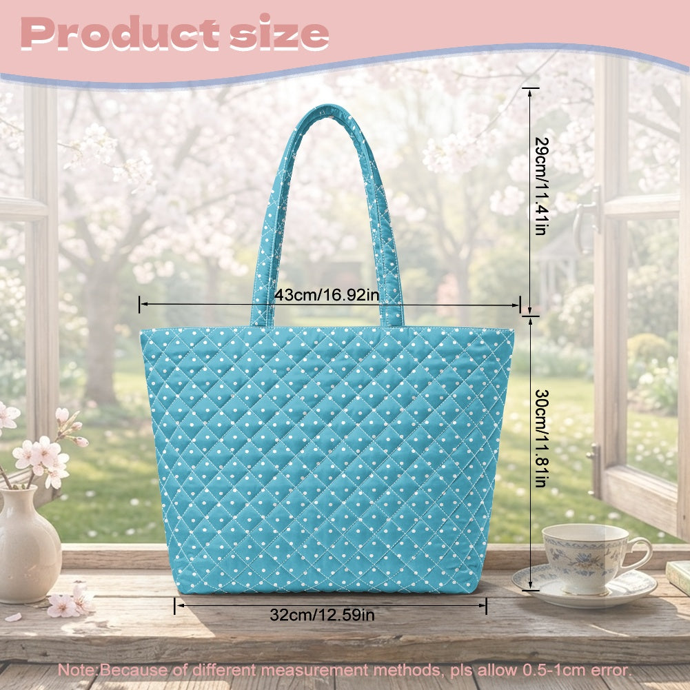 Quilted Shoulder Tote Bag