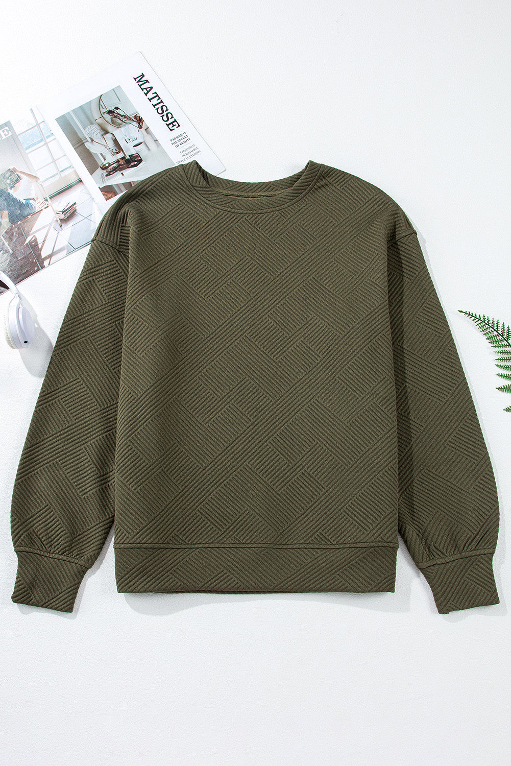 Textured Pocket Pullover
