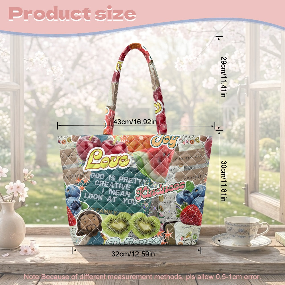 Quilted Shoulder Tote Bag