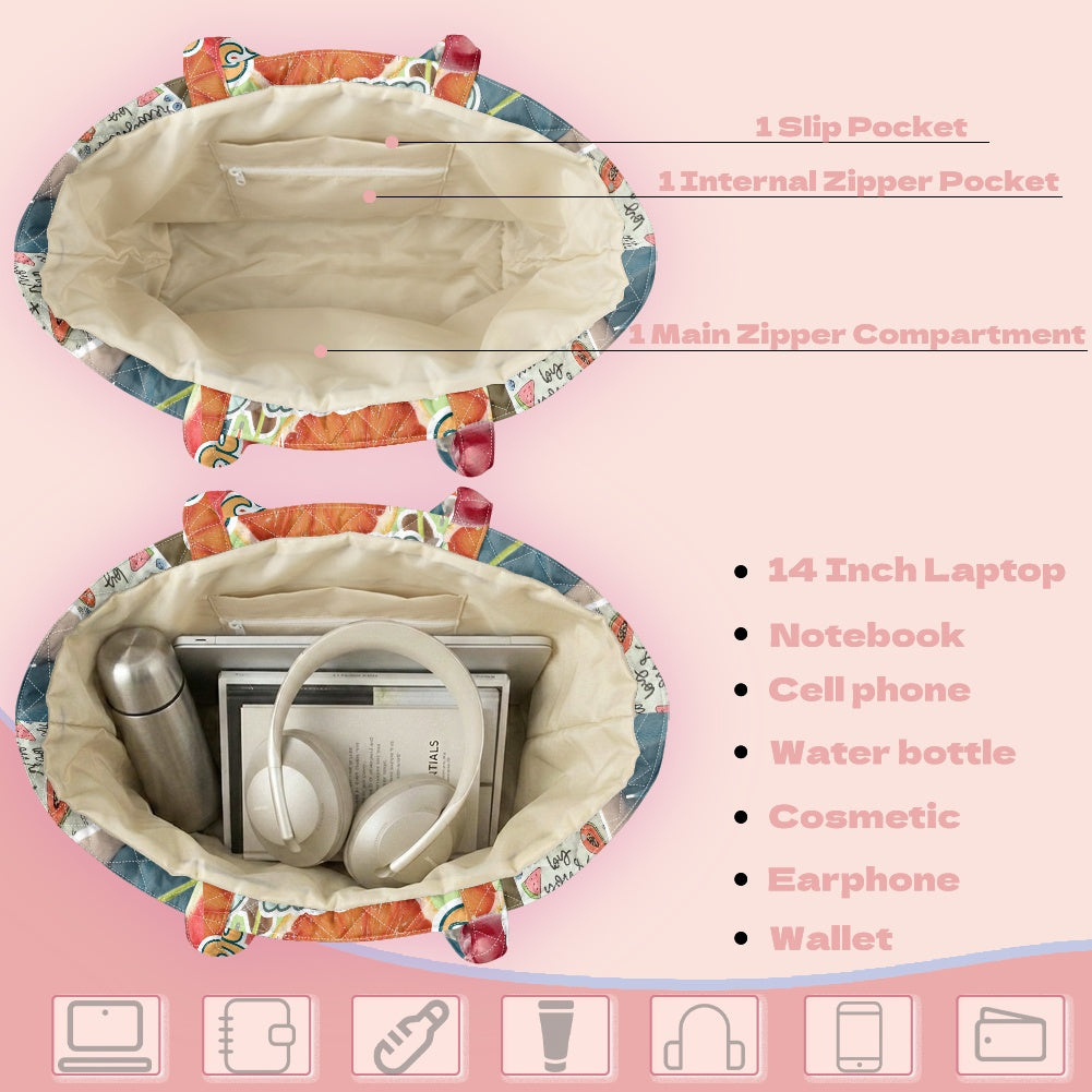 Quilted Shoulder Tote Bag