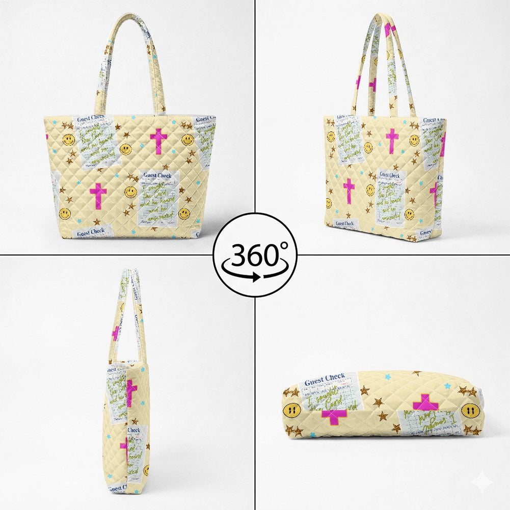 Quilted Shoulder Tote Bag