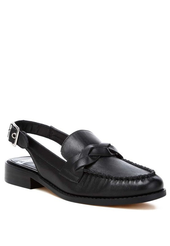 Jemykin Genuine Leather Loafer Sandals