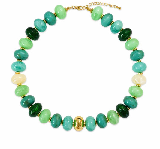 RTS Green Mix Beaded Necklace