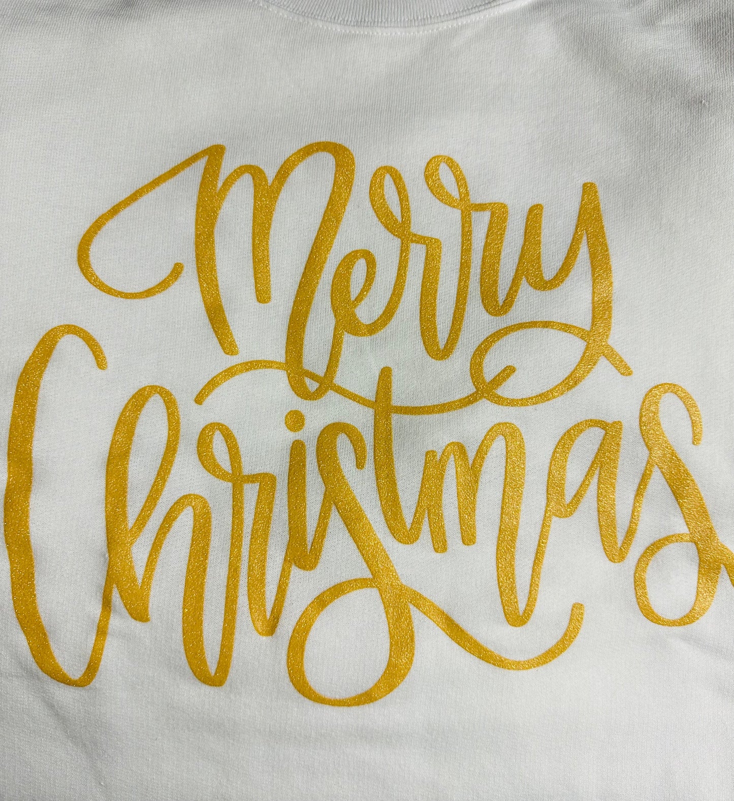 RTS Merry Christmas Glitter Sweatshirt