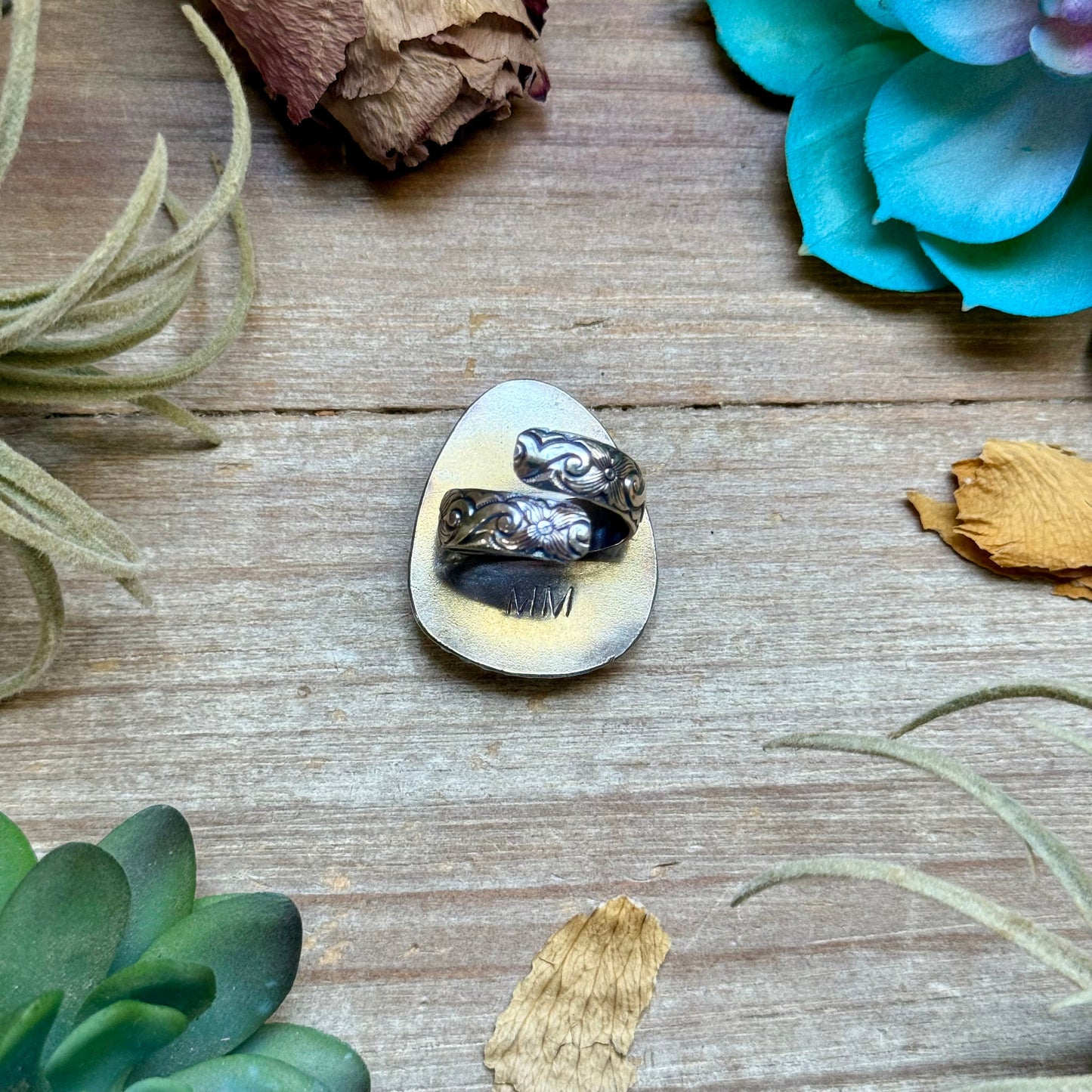 MJ Ring Free-Form Larimar Sterling Silver Ring