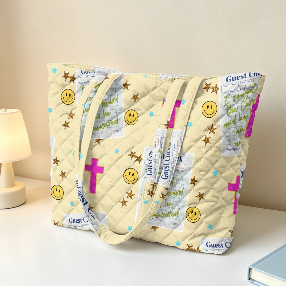 Quilted Shoulder Tote Bag