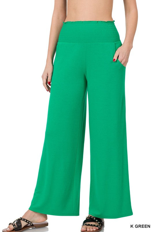 SMOCKED WAISTBAND LOUNGE PANTS