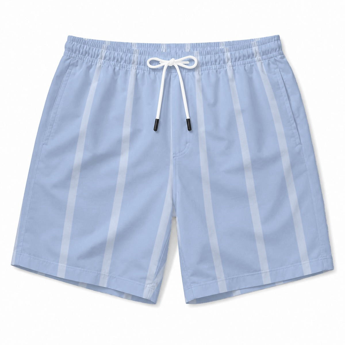 Men’s Blue & White Pinstripe Shorts with drawstring & pockets