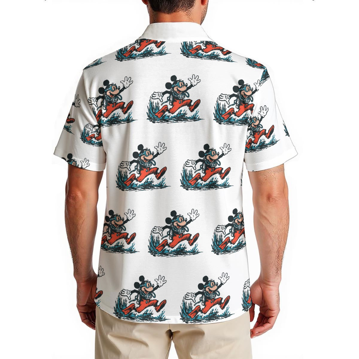 Scuba Mouse exclusive design All-Over Print Men's Hawaiian Shirt|150GSM