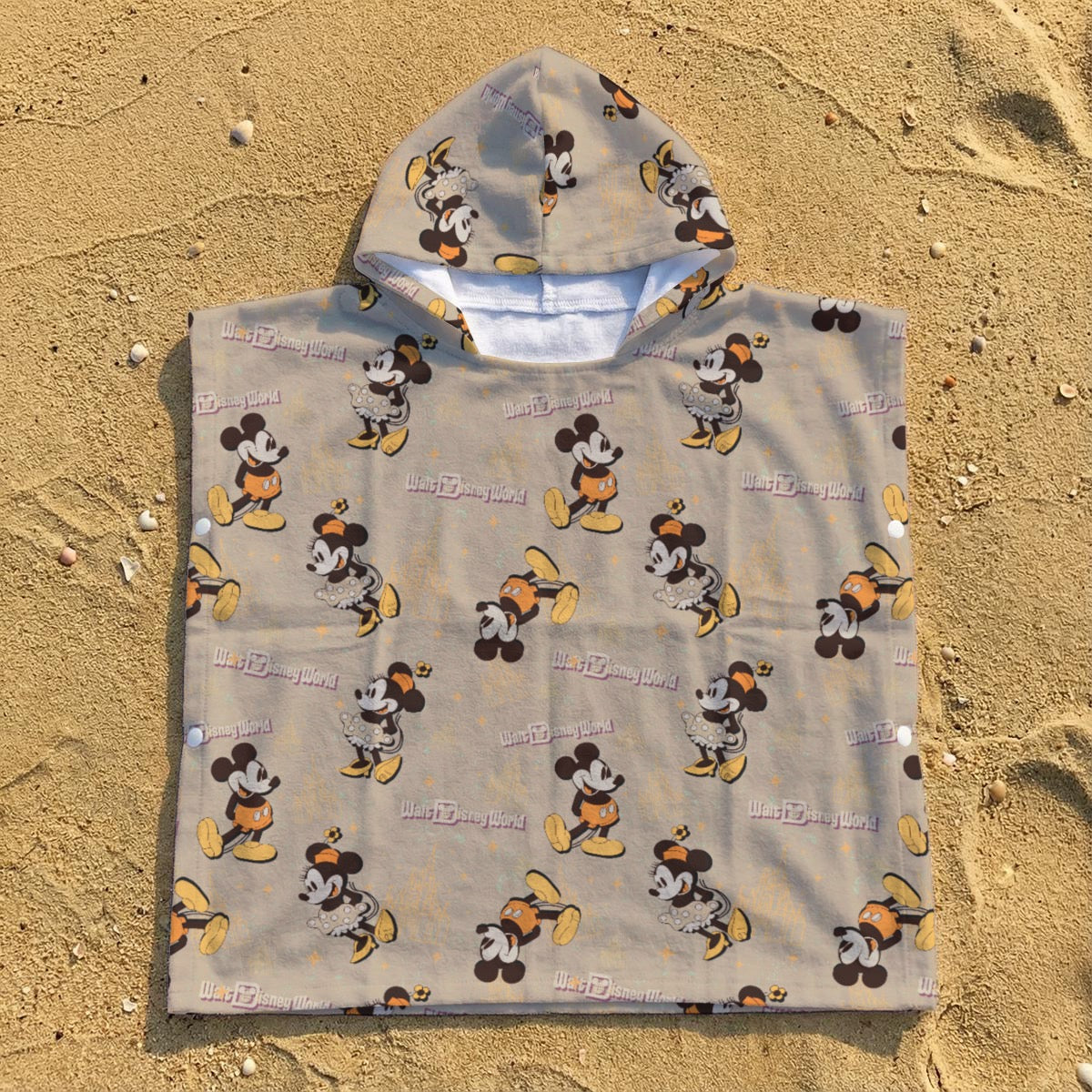 Brown Mouse exclusive design Absorbent Polyester Terry Cloth Kids Hooded Towel Poncho