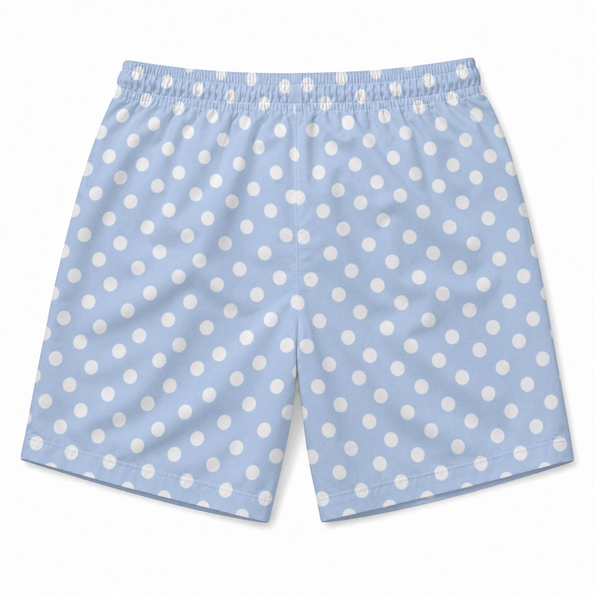 Men’s Blue and White Polka Dot Shorts with drawstring & pockets