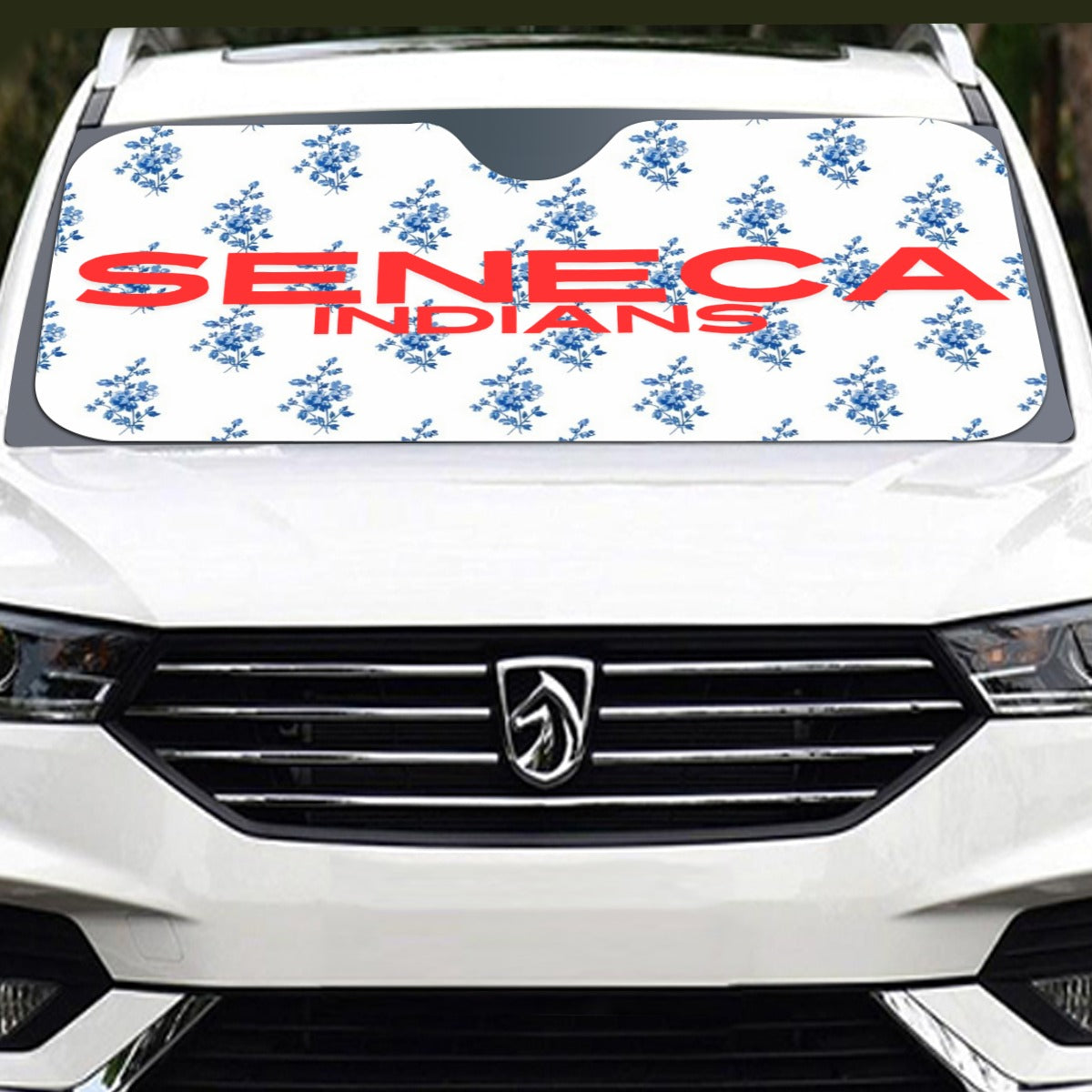 Seneca Blue Floral Windshield Sunshade | 137cm(53.9”)