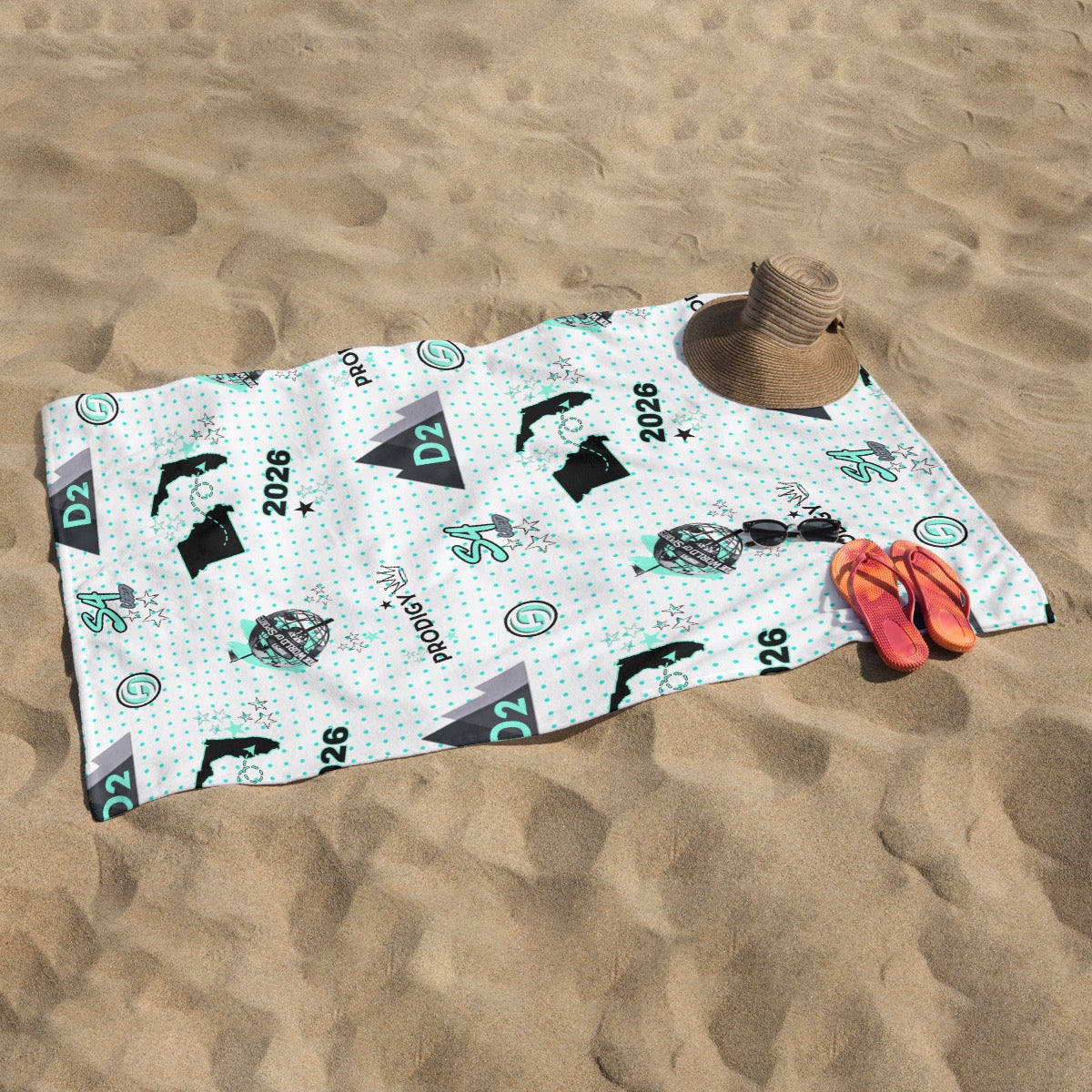 Custom Cheer exclusive design Adult Beach towel Vertical Style Printed in USA|320GSM