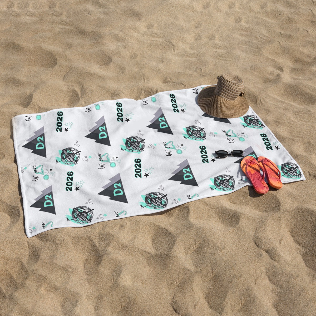 Custom Cheer exclusive design Rectangular Beach Towel