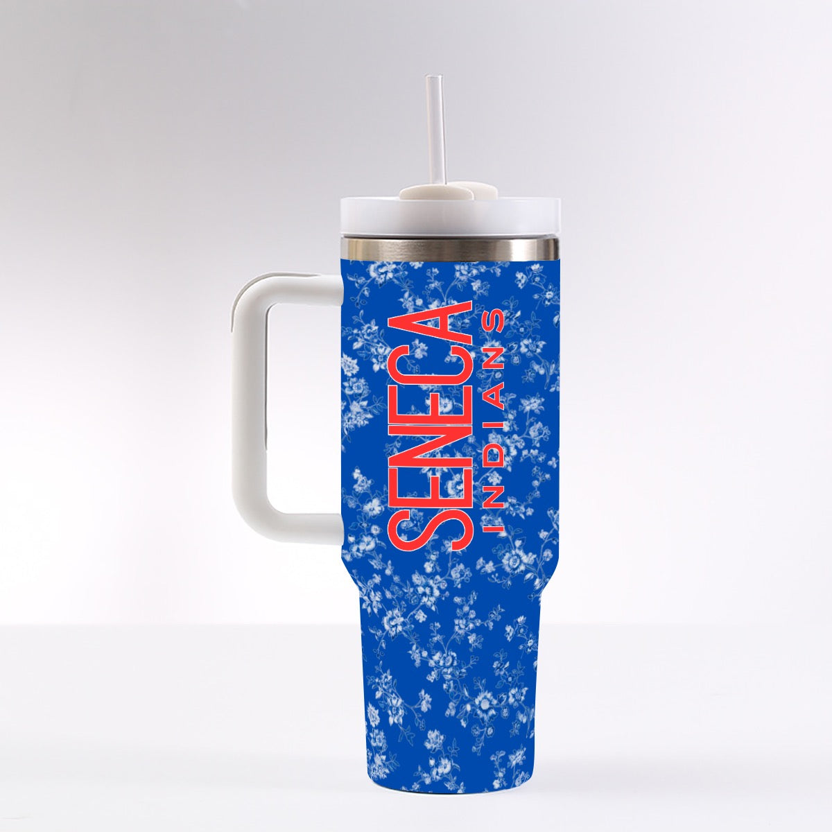 Seneca Indians Blue with White Floral
