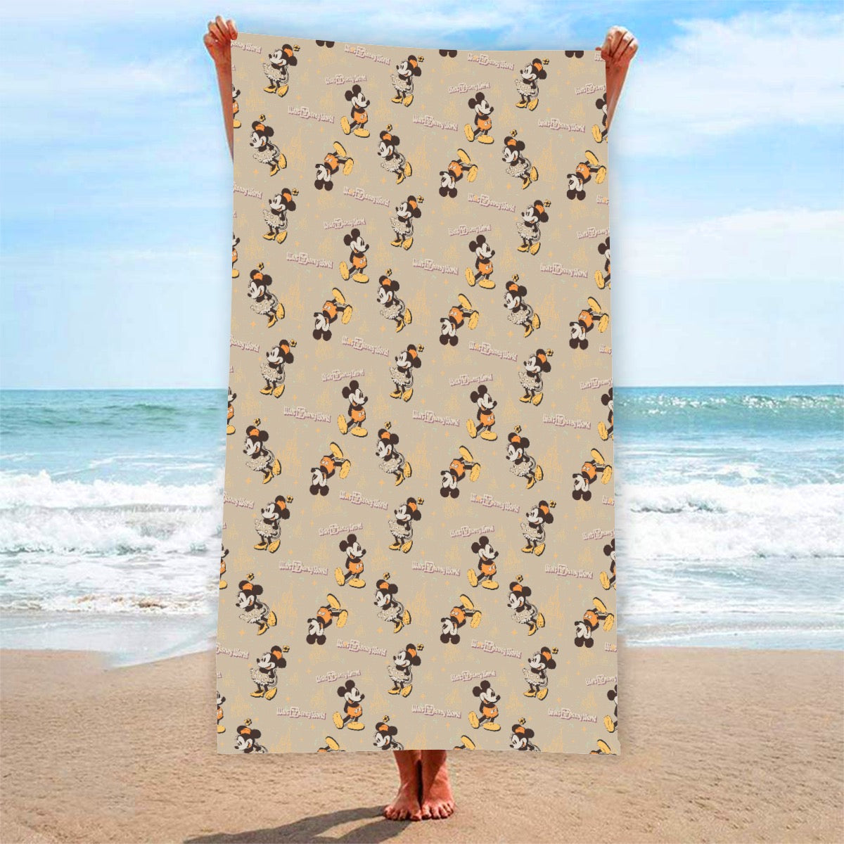 Brown Mouse exclusive design 52”x32” Polyester Beach Towel