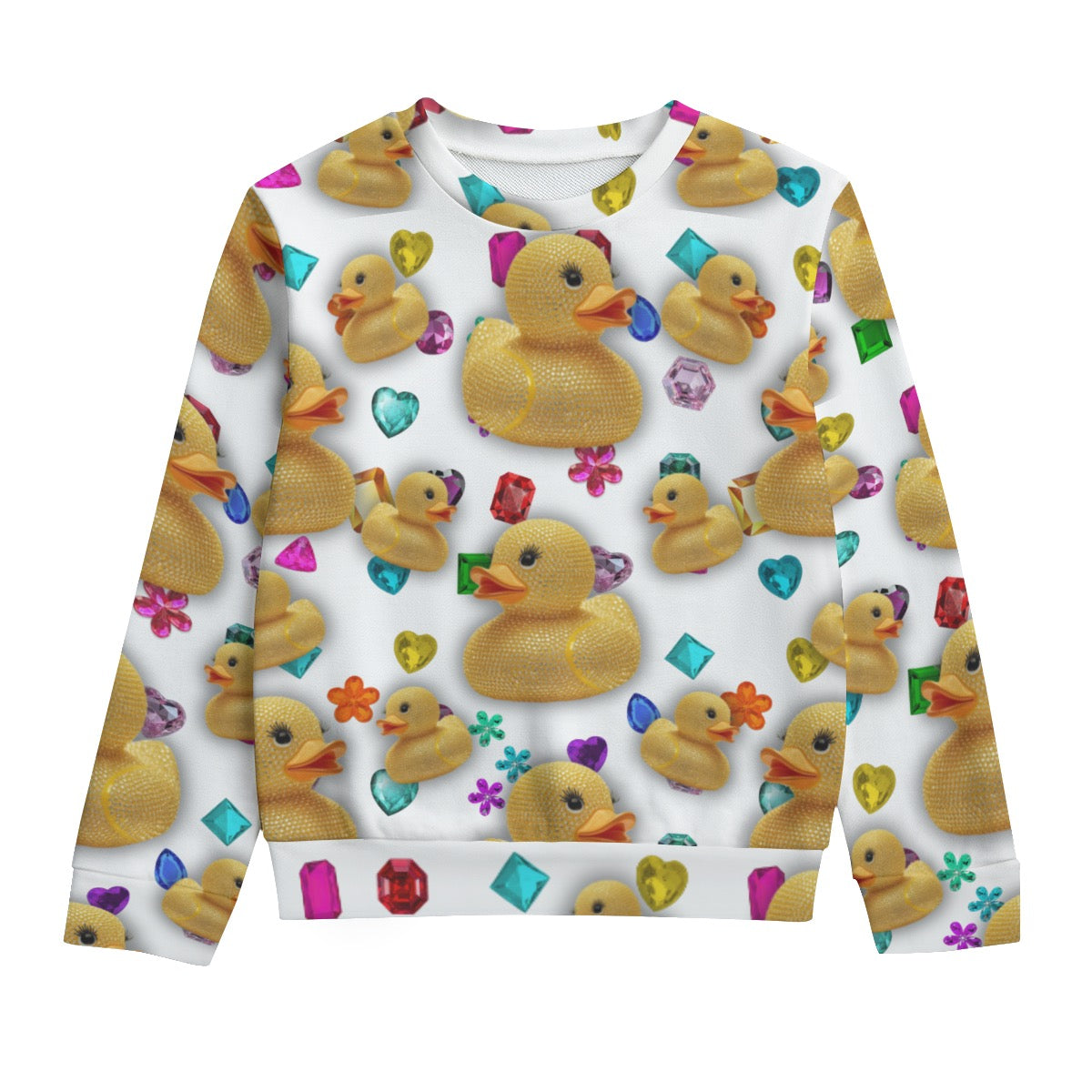 Good Luck Cheer Duck exclusive design 100% Cotton Youth Crewneck