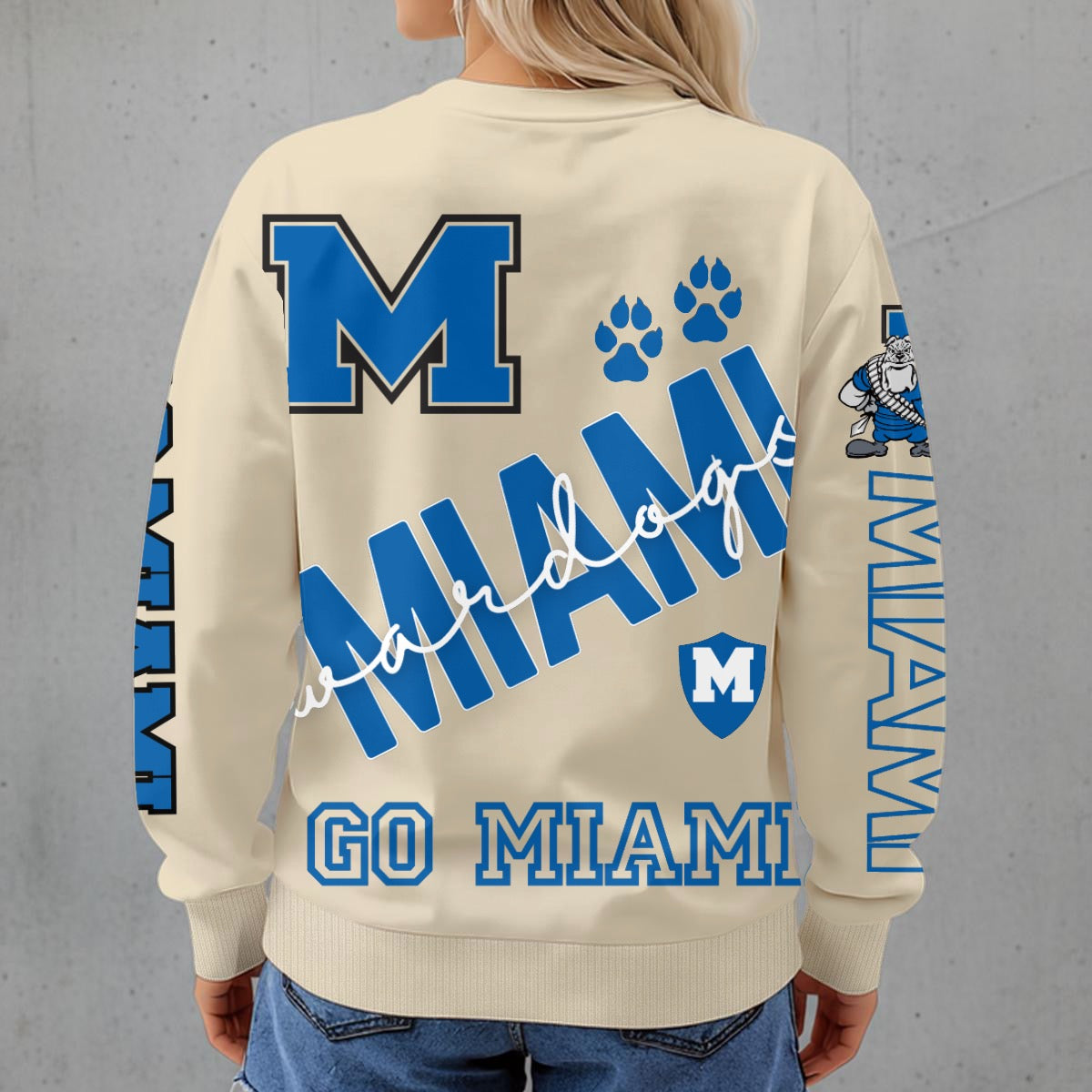 Go Miami ~ SweetPea & Sage Collective Exclusive Design ~ Women's Fleece Crew Neck Sweatshirt|DTF